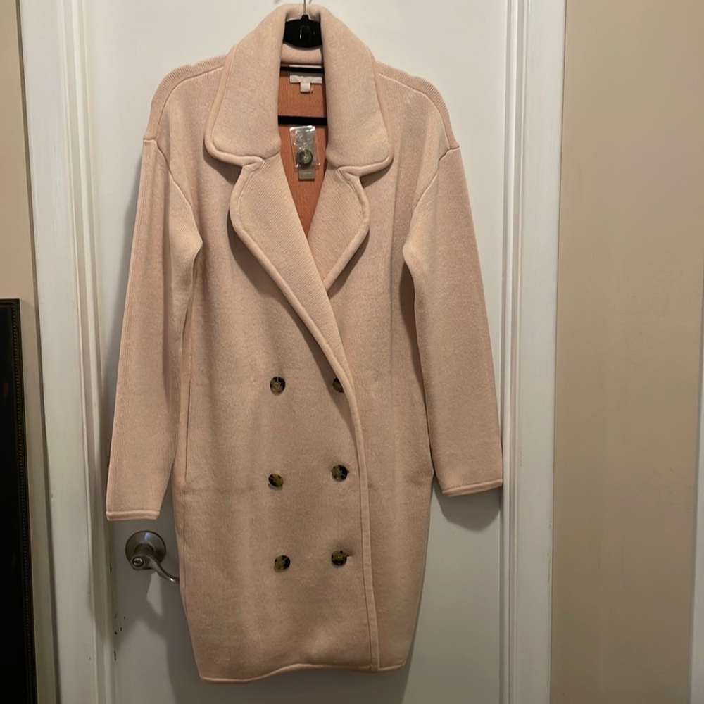 J. Crew Cream Double-Breasted Coat